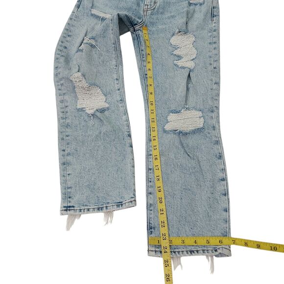 Abercrombie & Fitch The Boyfriend Mid Rise Jeans Womens 26/2 Blue Distressed - Picture 10 of 11